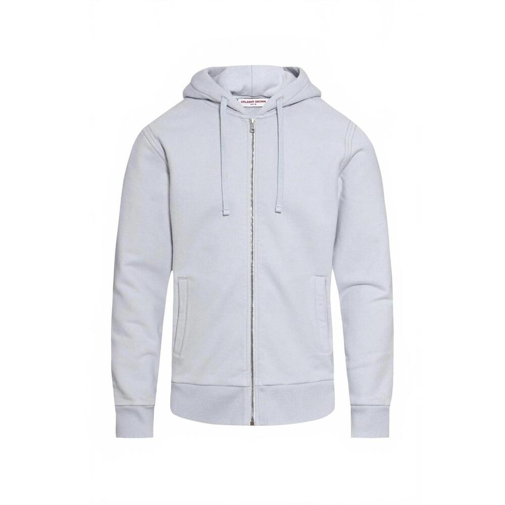 NEW ORLEBAR BROWN men's mathers full-zip hoodie in serenity blue